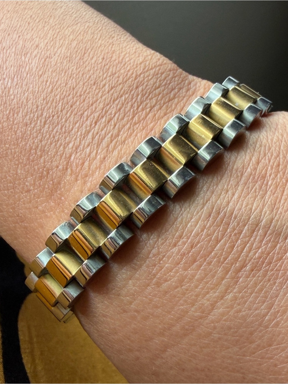 ELECTRIC PICKS | Bennett Metal 14K Gold & Sterling Silver Plated Linked Bracelet - Picture 12 of 14